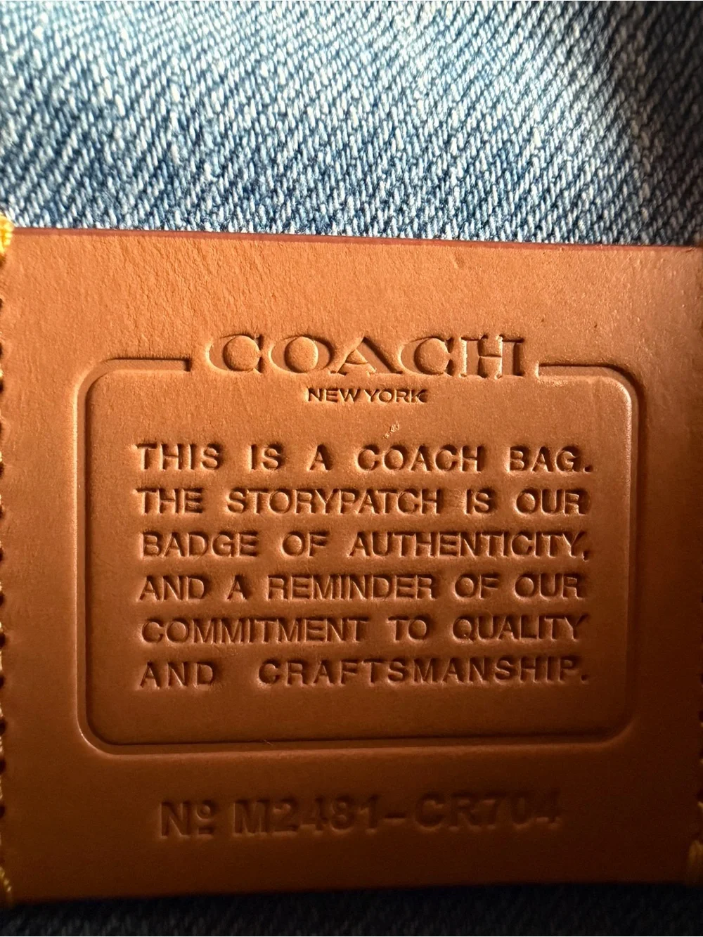 Authentic Coach Quilted Denim Tabby 26 - Picture 8 of 11